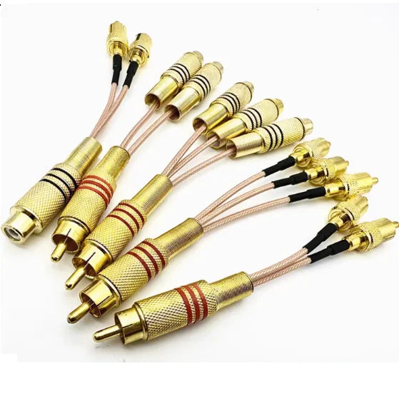 RCA Y Splitter Cable – 1 Male to 2 Female Audio Adapter