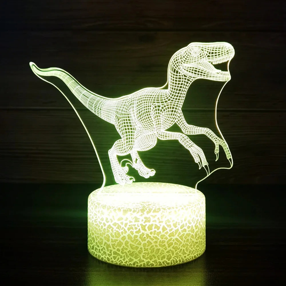 Spinosaurus 3D LED Night Light for Kids – 7 Color Dino Lamp