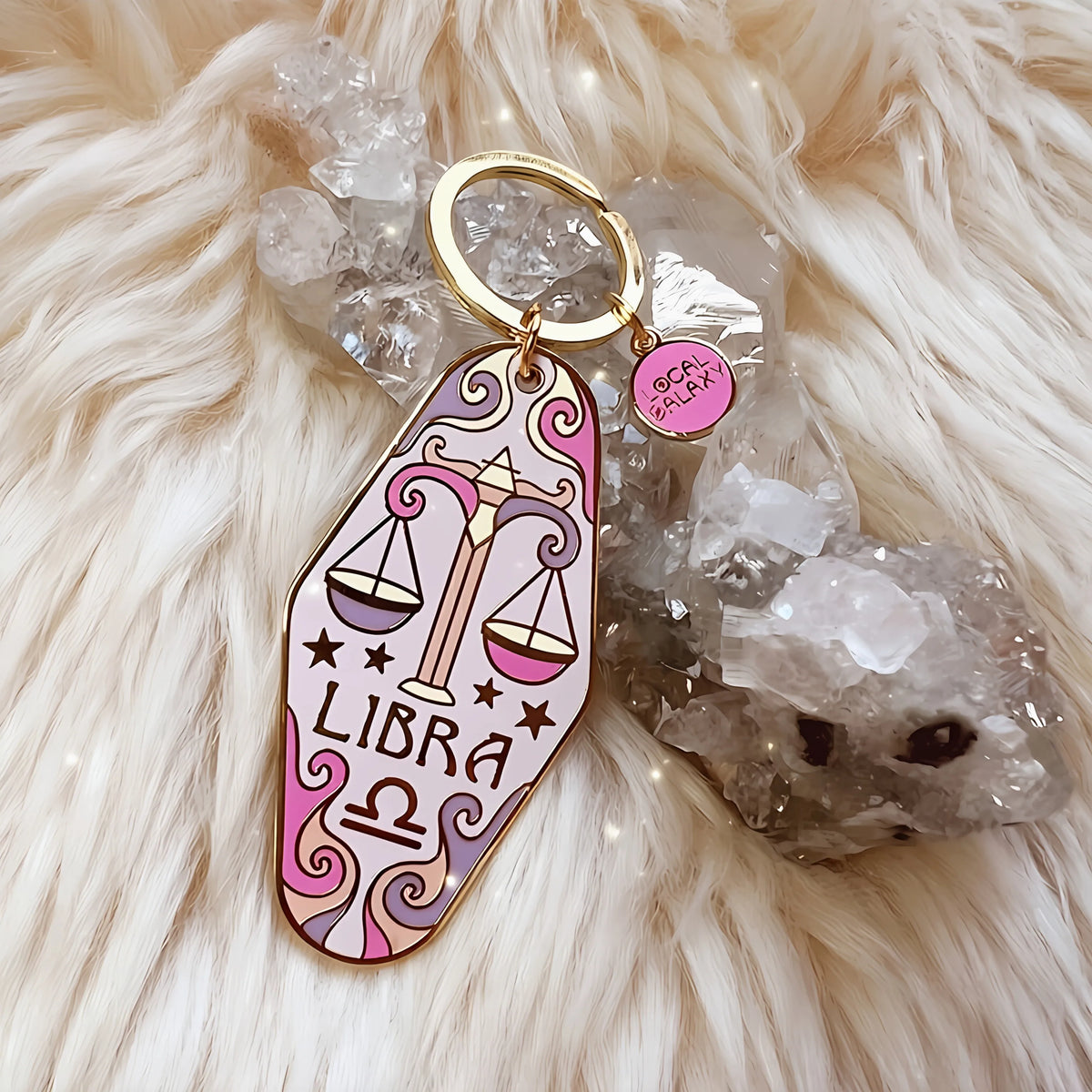 Zodiac Constellation Enamel Metal Keychain | Horoscope Gift