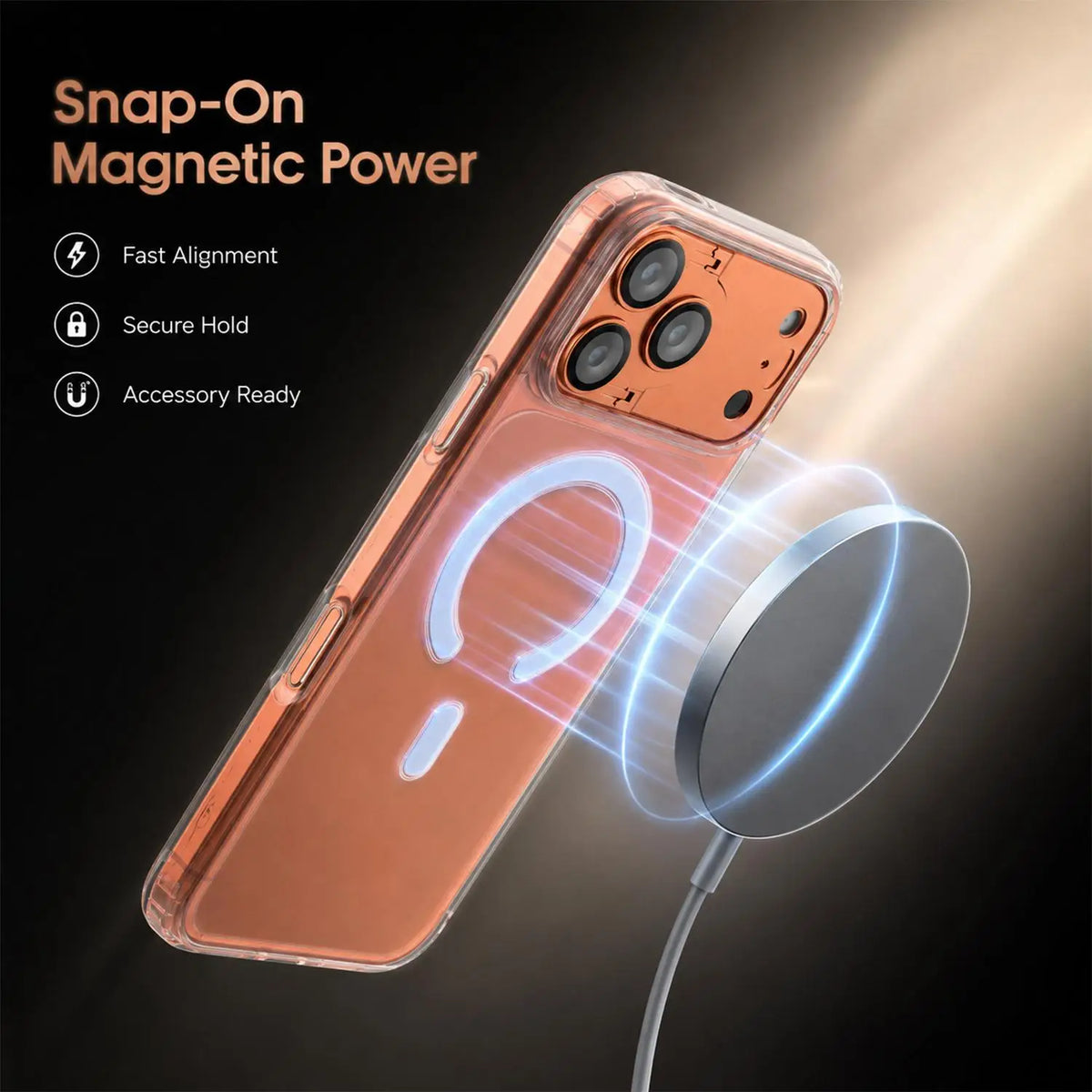 iPhone 18 Pro/Pro Max/Ultra Transparent Magnetic Hard PC Case