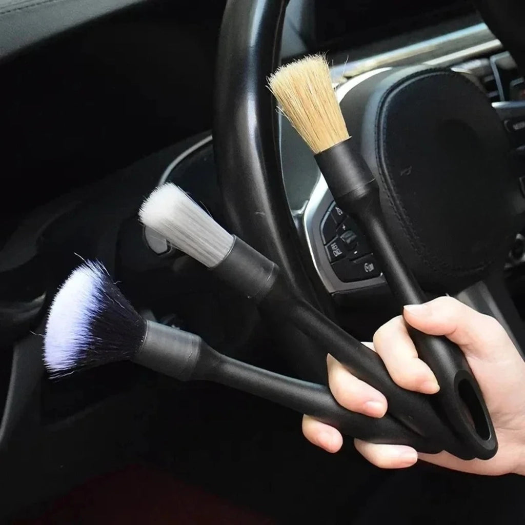 3-Piece Car Interior Detail Brush Set – Dash & Vent Duster