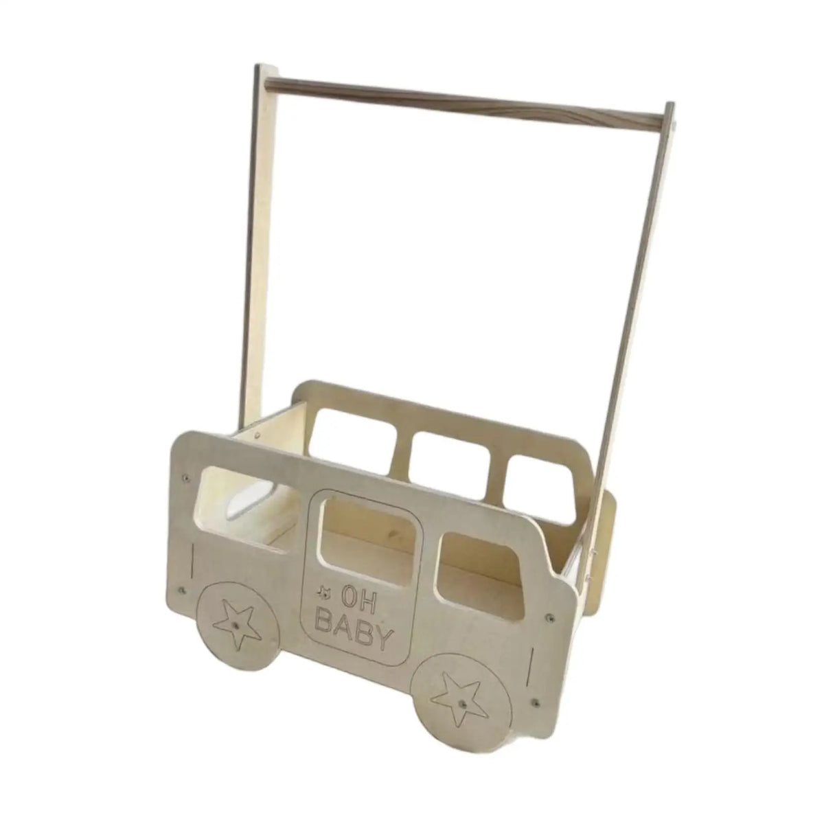 Wooden Pet Clothing Rack & Toy Storage Basket – Freestanding