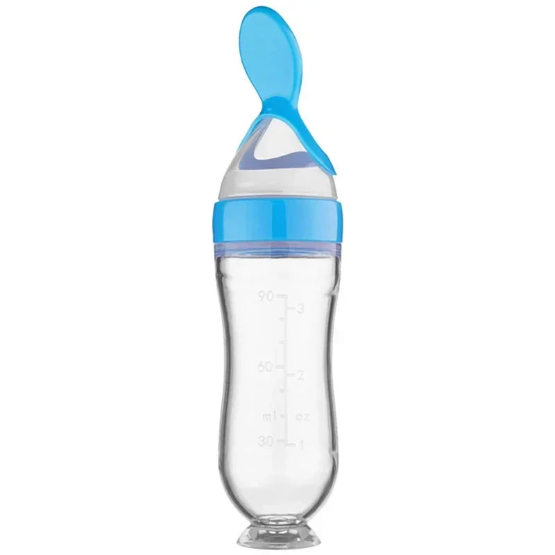 Baby Silicone Squeeze Spoon Feeder | BPA-Free Food Training Tool