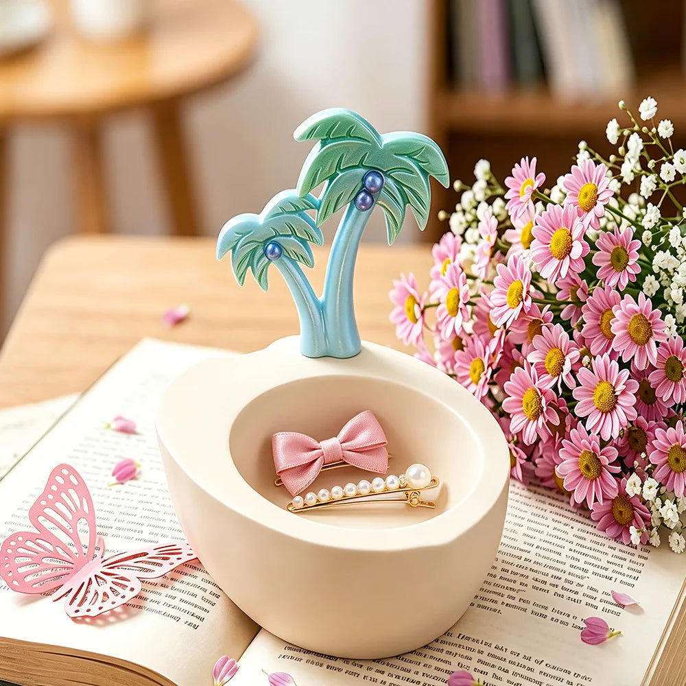 Palm Tree Coconut Bowl Silicone Mold – DIY Resin & Plaster