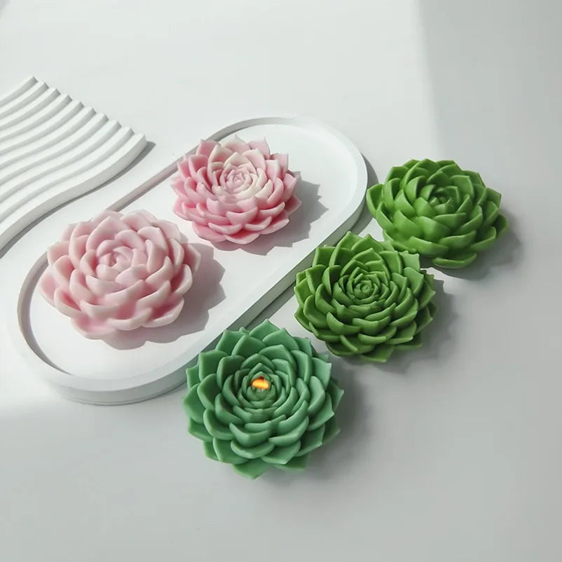 Large Succulent Silicone Mold – DIY Candle, Soap & Resin