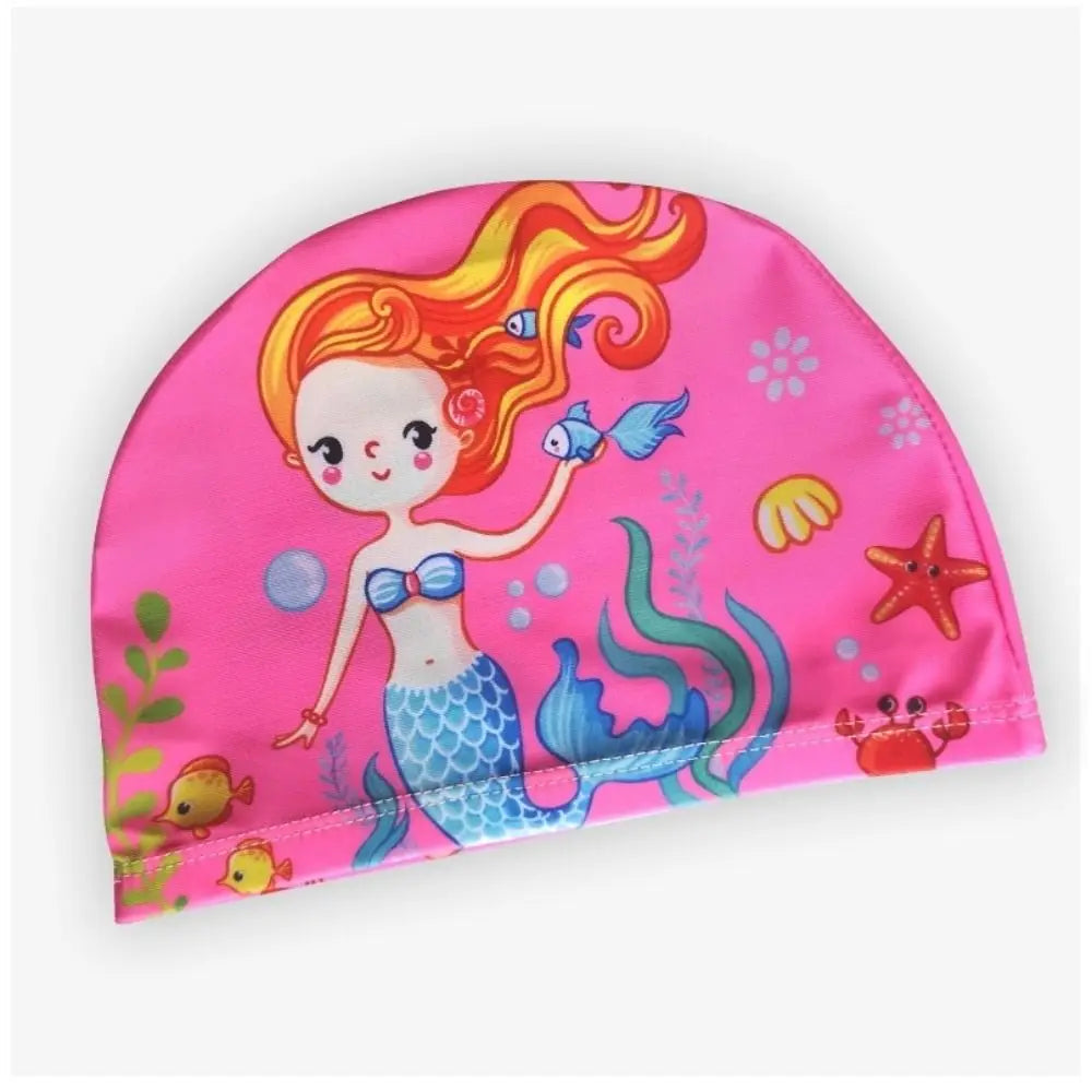 Cartoon Kids Swim Cap – Waterproof Baby & Children Swim Hat
