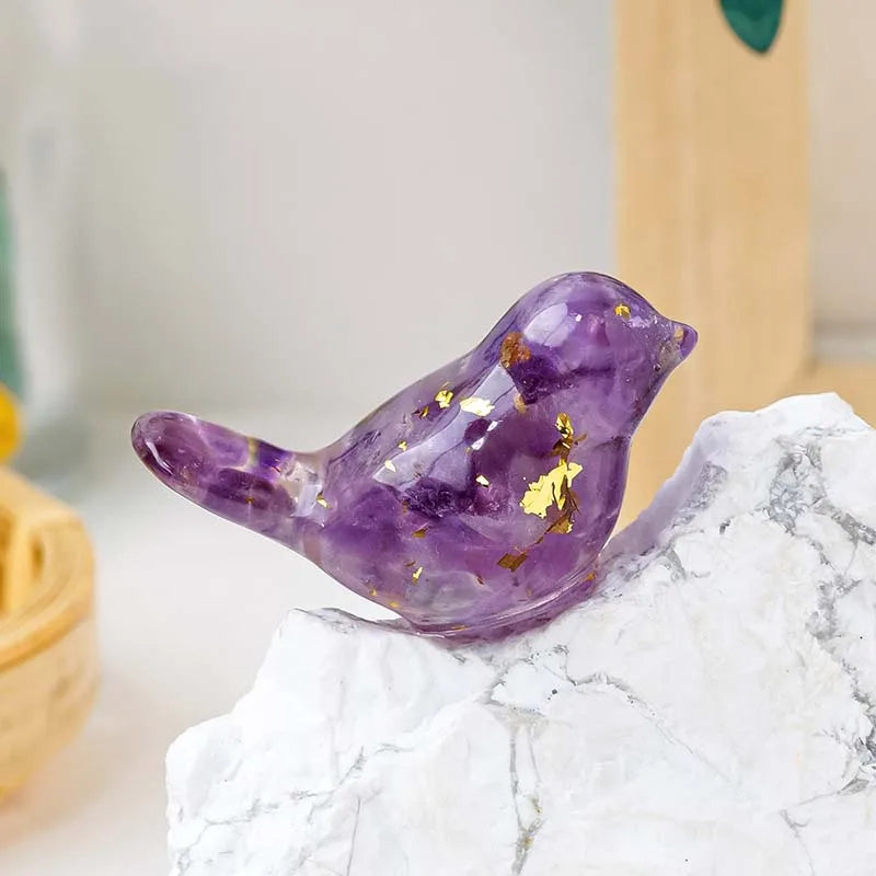 Natural Crystal Bird Statue | Reiki Feng Shui Figurine Décor