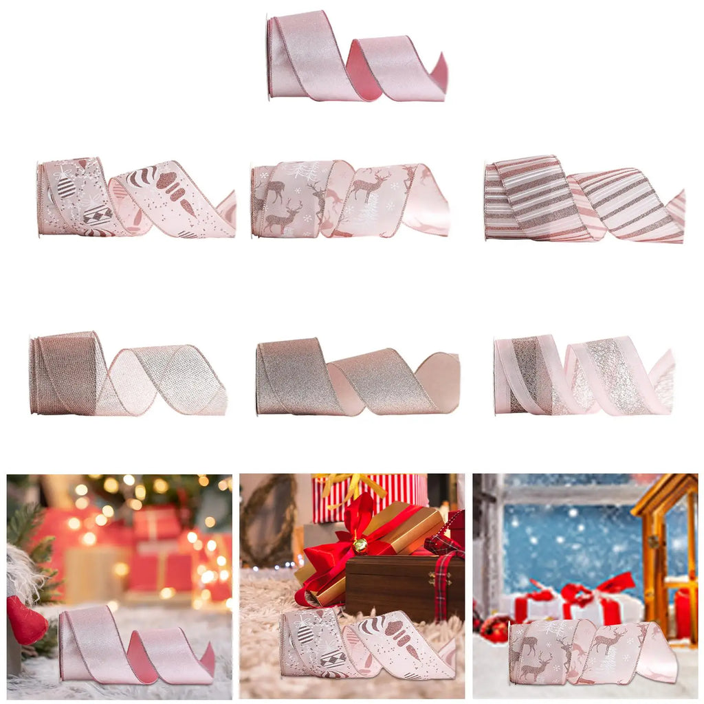Christmas Rose Gold Ribbon – DIY Xmas Tree & Gift Wrap Decor
