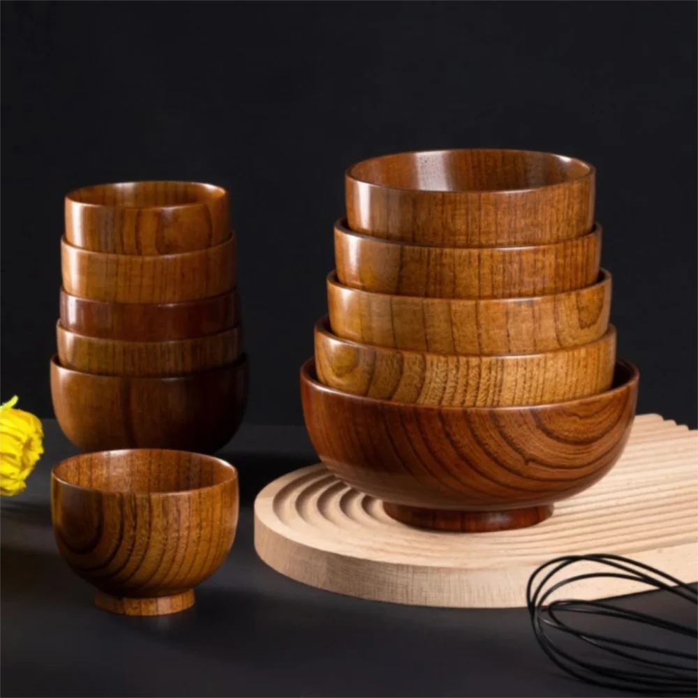Japanese Handmade Wooden Bowl – Soup, Salad & Serving