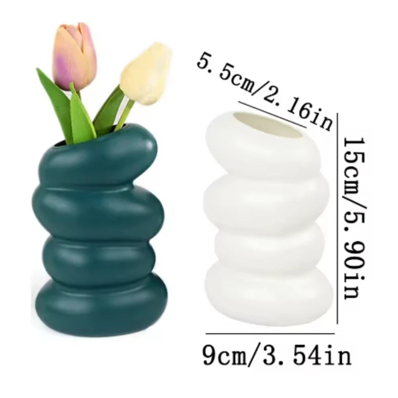 Nordic Spiral Vase – Modern PP Flower & Plant Container