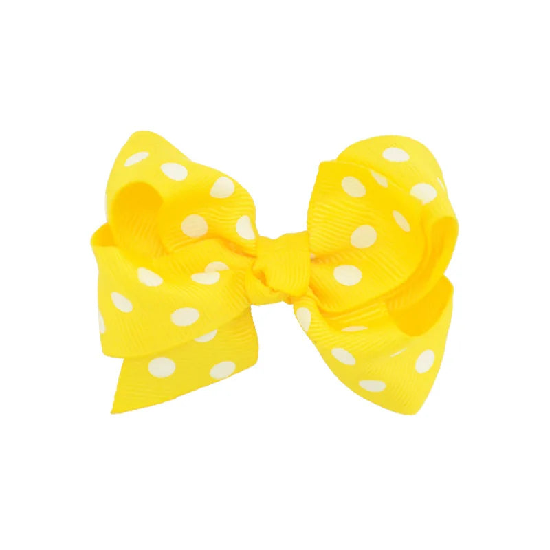 12-Pack Handmade Grosgrain Ribbon Bow Hair Clips for Girls