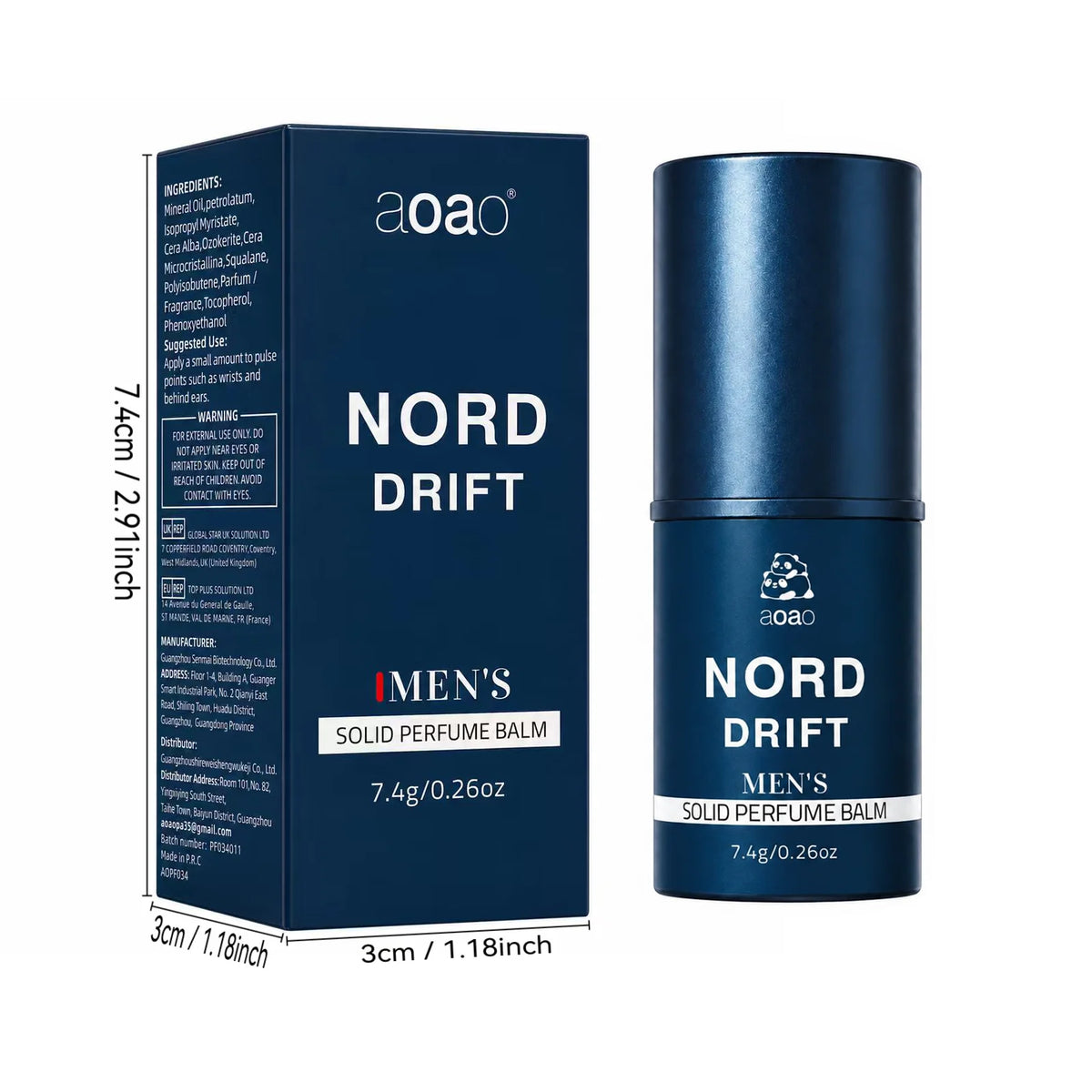 Portable Solid Cologne Balm for Men – Fresh Pocket Fragrance
