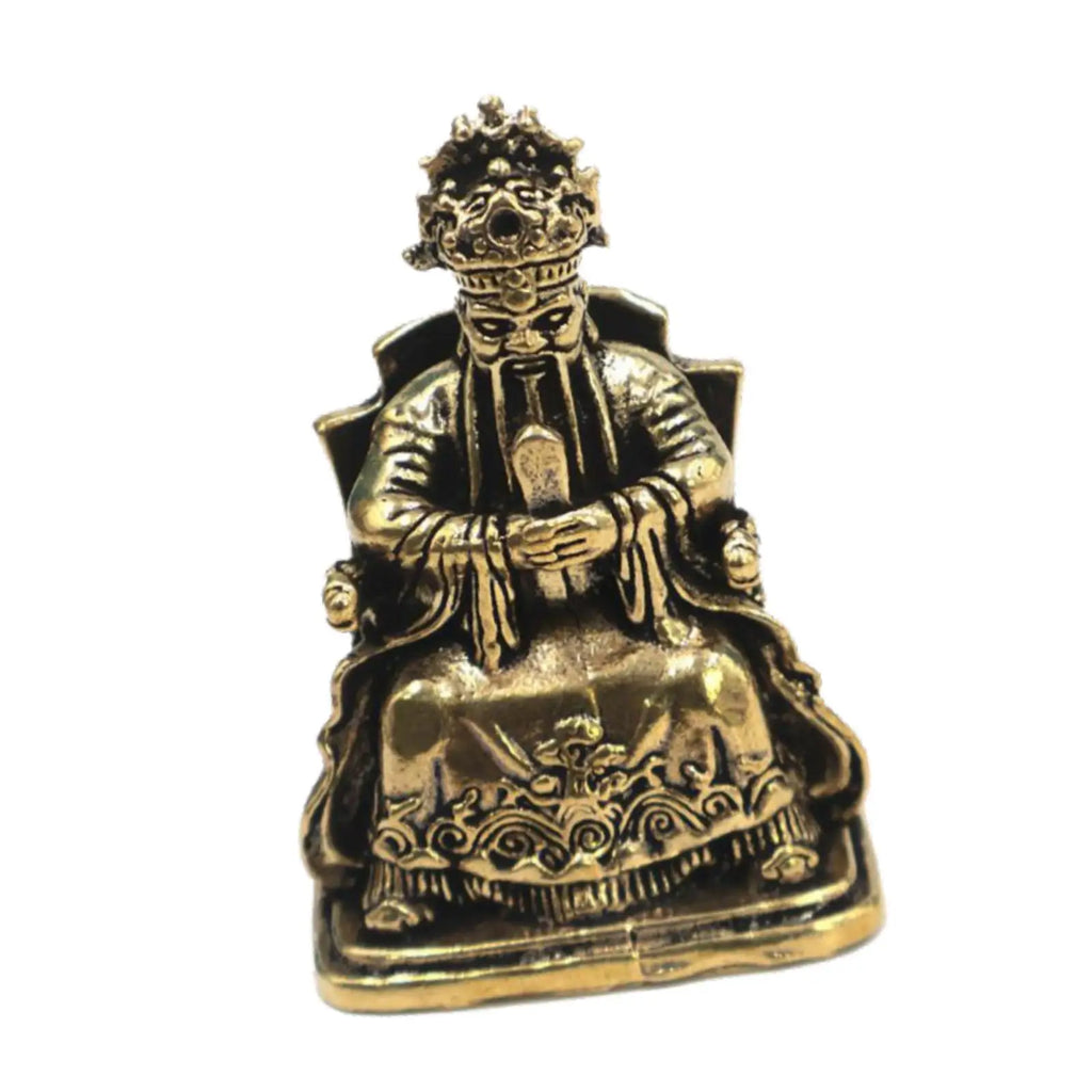 Brass Cai Shen God of Wealth Figurine | Fortune Statue