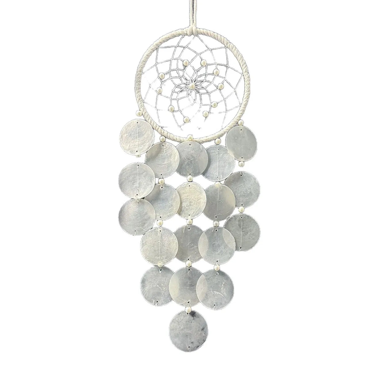 Handmade Shell Wind Chime Wall Hanging – Boho Coastal Décor