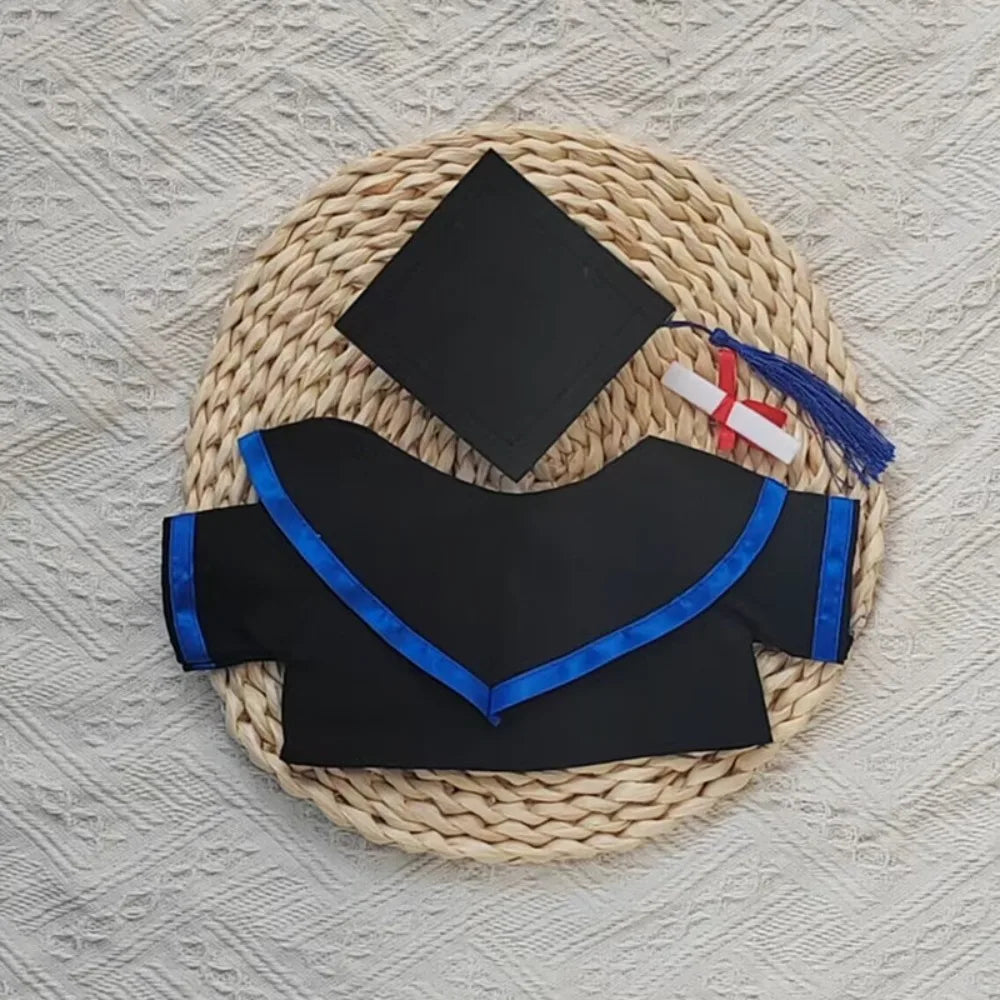 Miniature Bear Graduation Outfit Set – Cape, Hat & Certificate