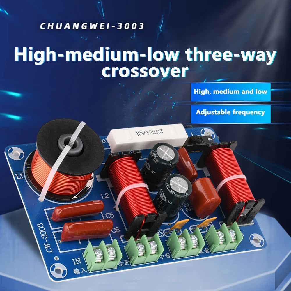 250W 3-Way Speaker Crossover Network | Audiophile Hi/Mid/Low