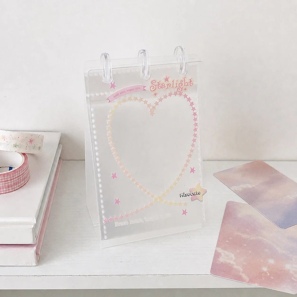 Kpop 3-Inch Standing Photo Card Album – Cute Desk Organizer