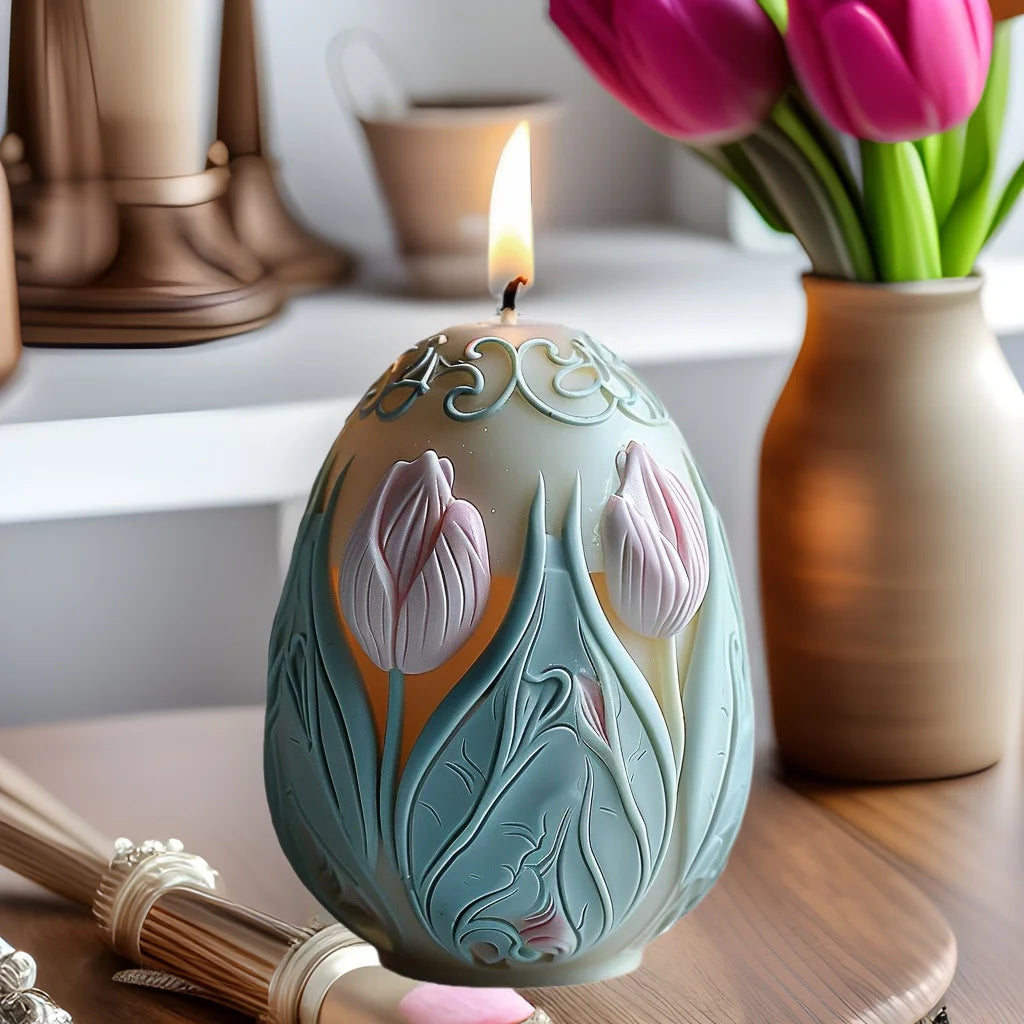3D Easter Egg Silicone Mold – Candle, Resin & Plaster Crafts