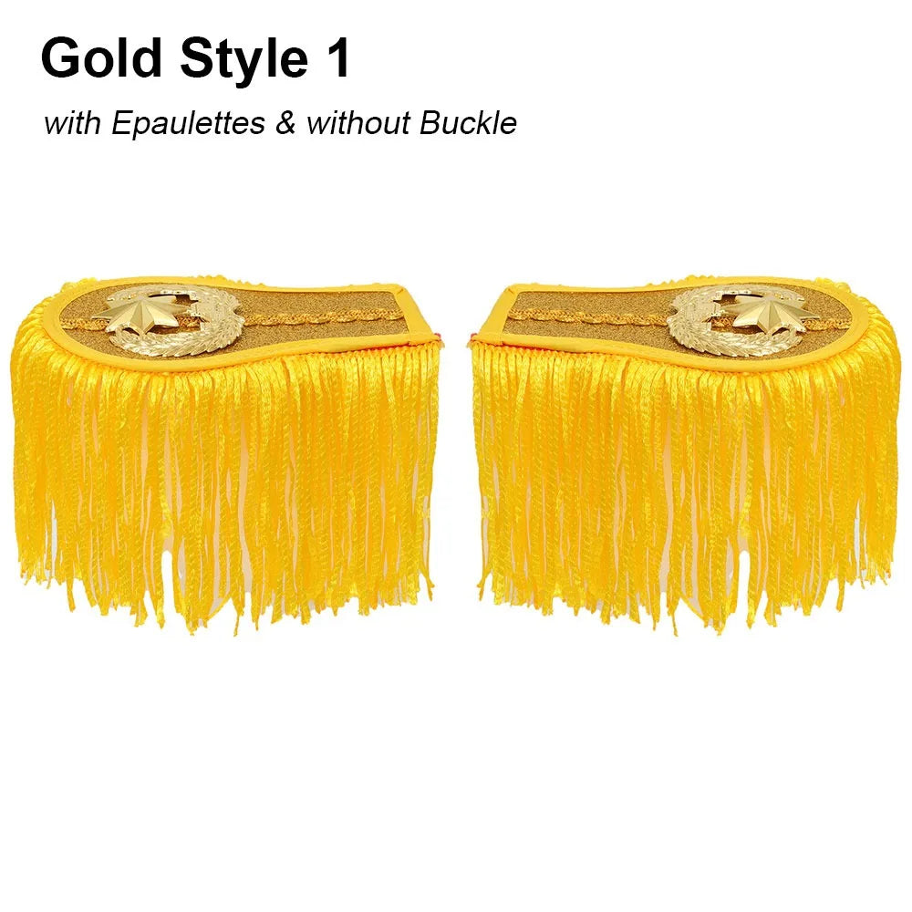 Colorful Tassel Fringe Epaulette Shoulder Pads – 1 Pair