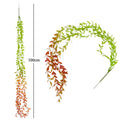Artificial Rattan Hanging Vine – Green Leaf Wall Decor