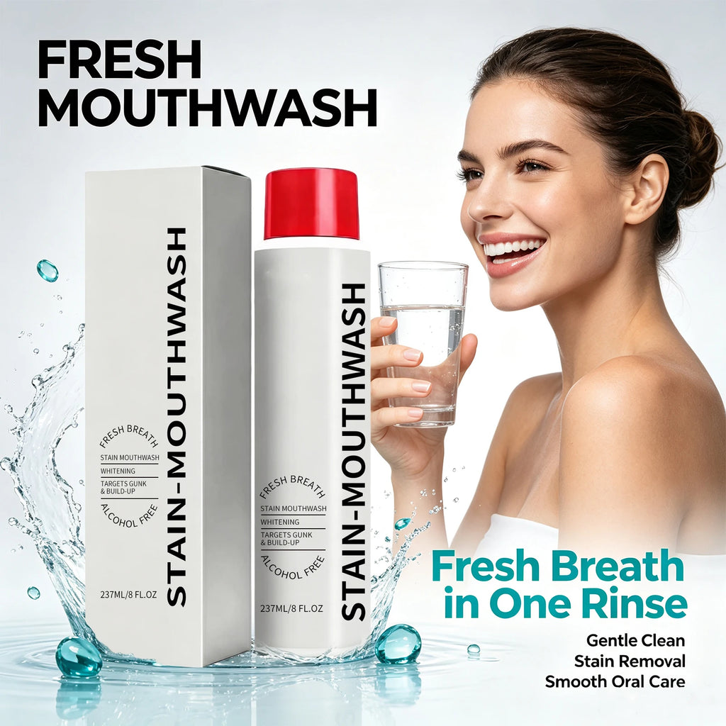 Alcohol-Free Whitening Mouthwash – Anti-Plaque Fresh Breath