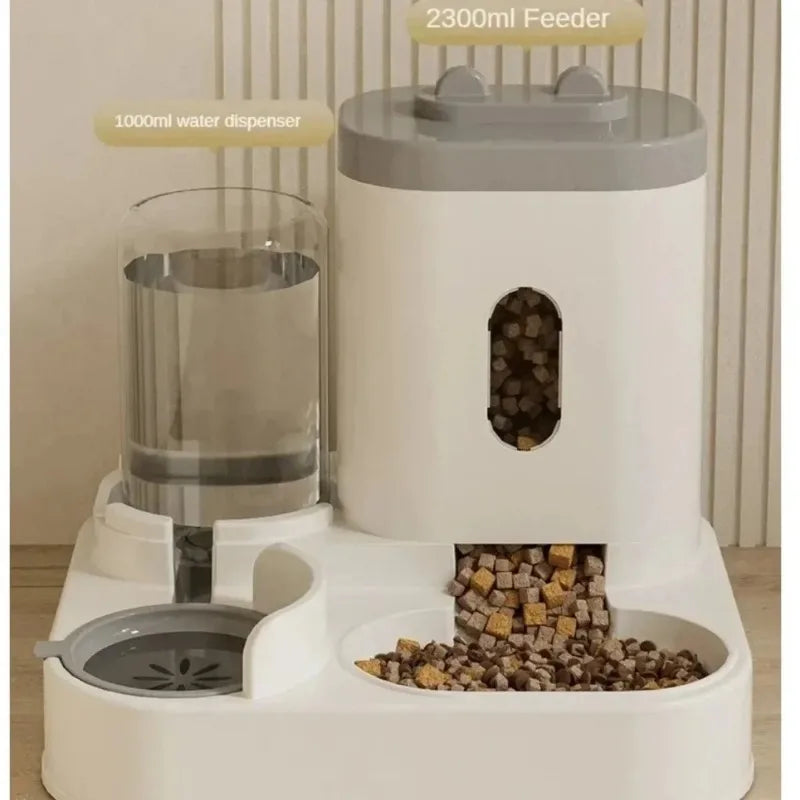2-in-1 Automatic Gravity Pet Feeder & Water Dispenser