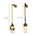 Halloween Stainless Steel Gold Cutlery Set – Spoon & Fork