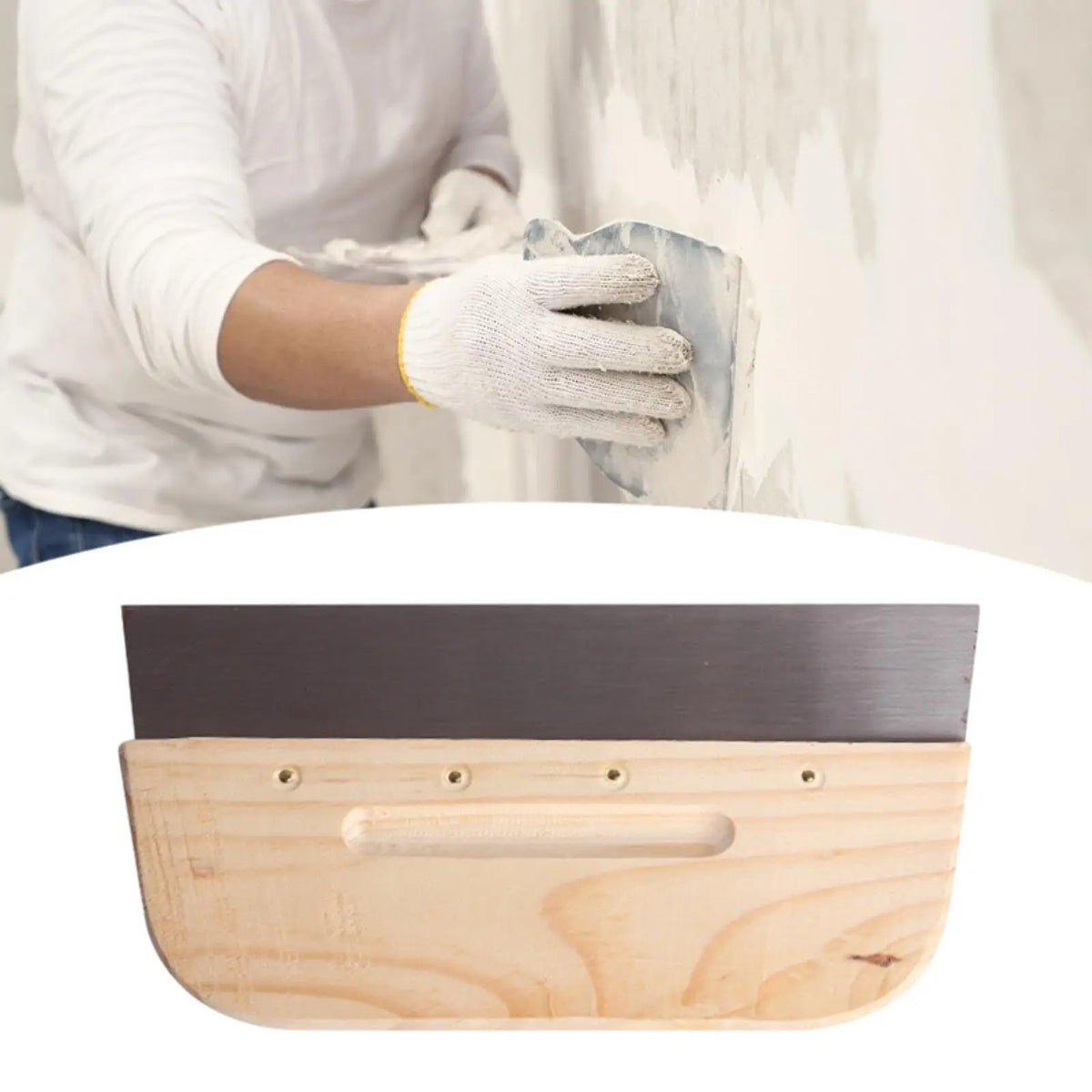 Wooden Handle Putty Knife – Steel Blade Paint Scraper Set