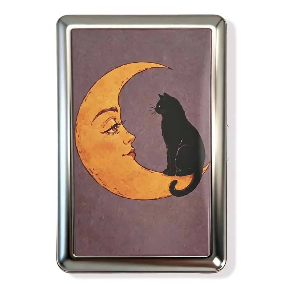 Vintage Metal Flip Card Case – Compact Pocket Card Holder