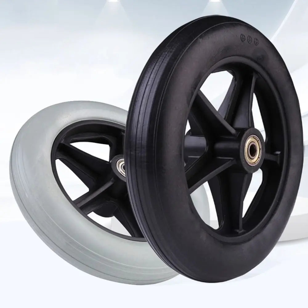 Rubber Trolley & Wheelchair Caster Wheels 6/7/8 Inch Anti-Slip