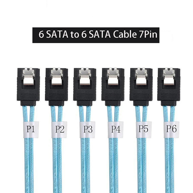 6-Pack SATA 3.0 7-Pin SSD Cable Splitter & Extend Wire Adapter