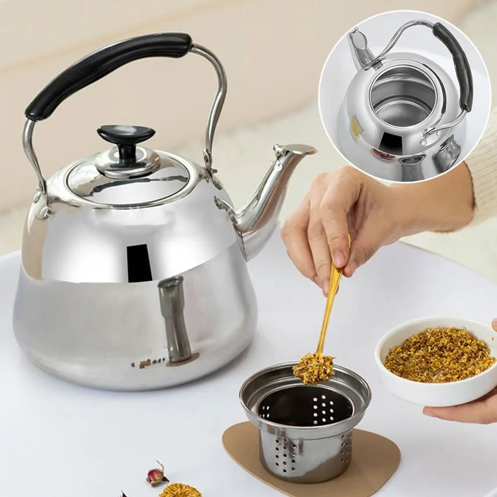 Stainless Steel Whistling Tea Kettle – Large Capacity