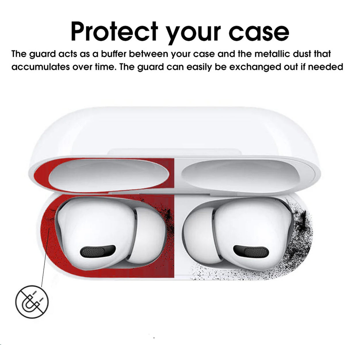 Metal Dust Cover Stickers for AirPods Pro 3 – Scratch Guard