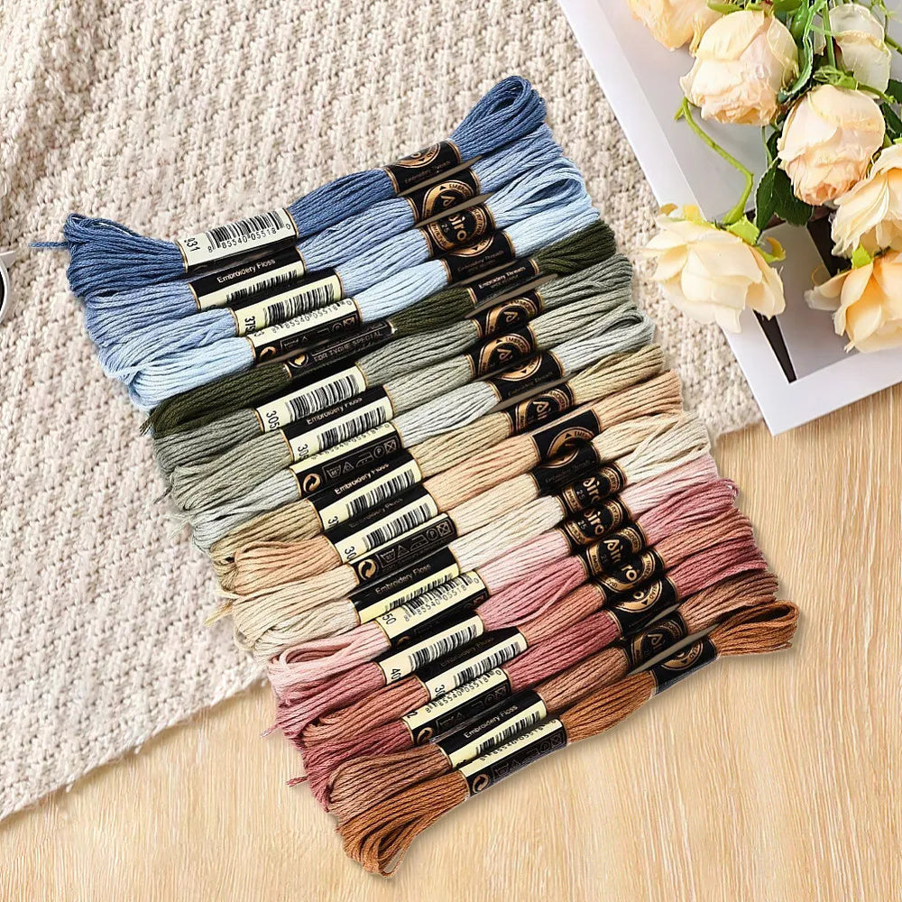 Segment Dyed Polyester Embroidery Thread Set – 18 Colors