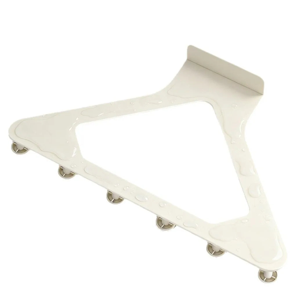 No-Drill Over-the-Door Triangular Hook Organizer | Cream