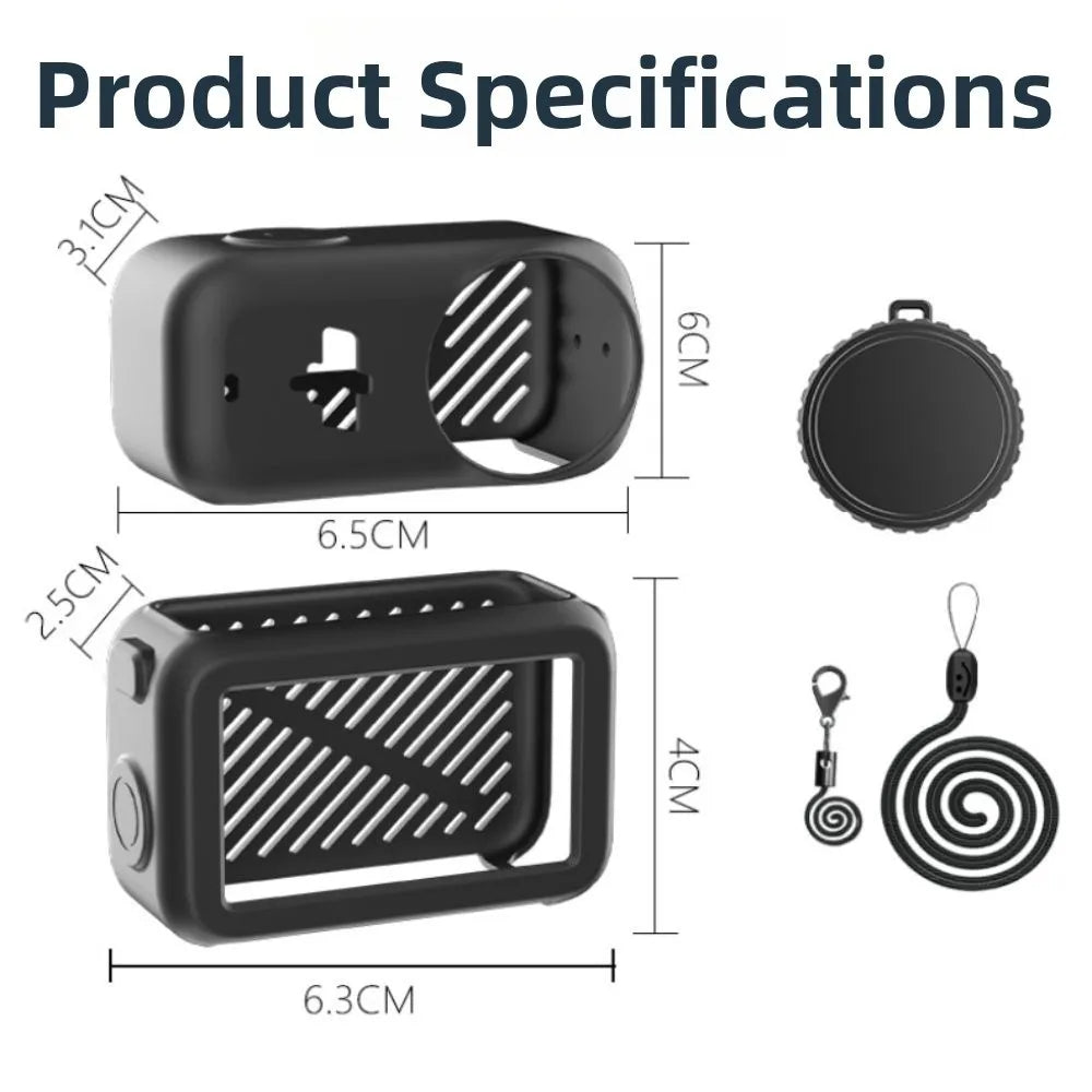 3-Piece Silicone Case & Lens Cap Set for DJI Osmo Nano
