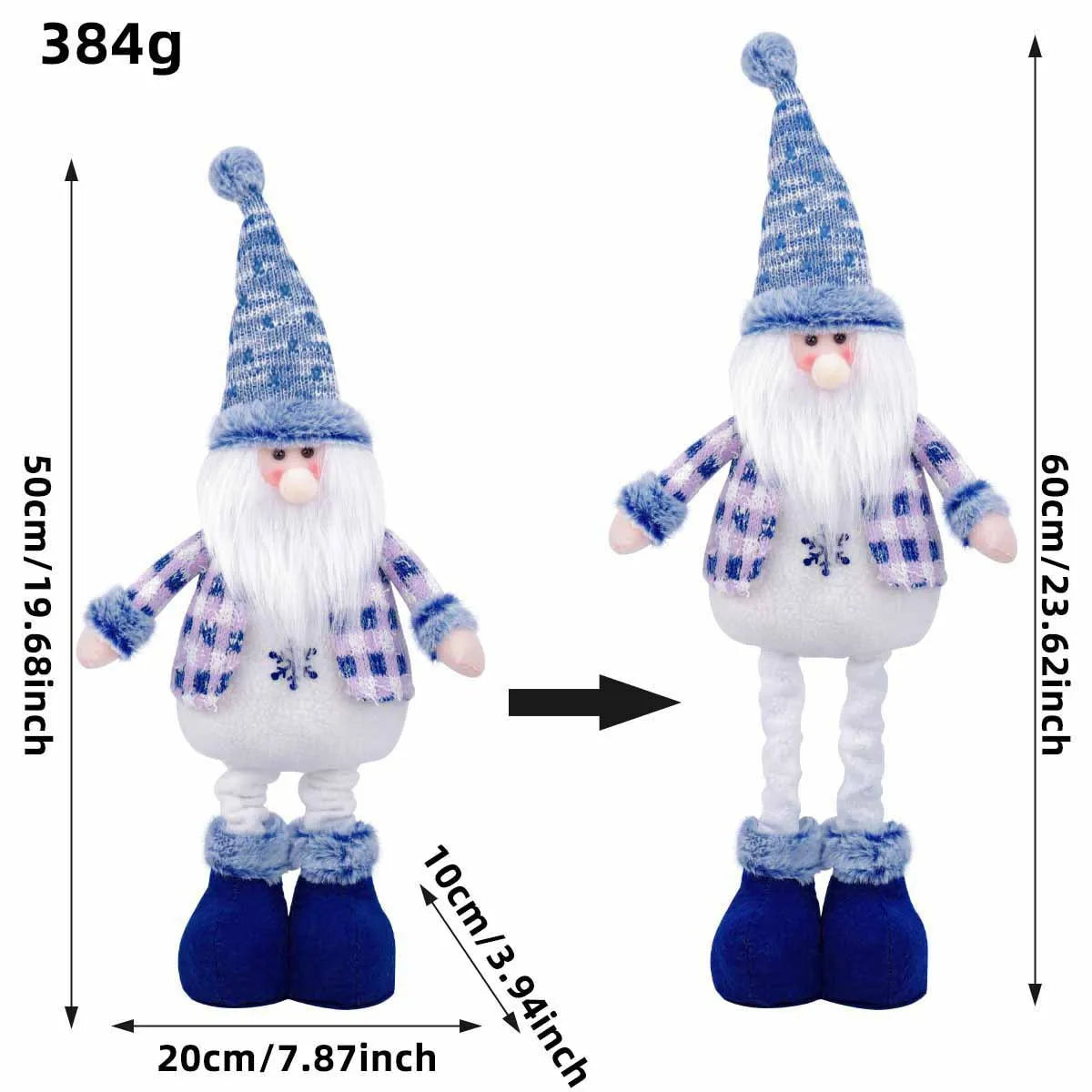 Stretchable Plush Christmas Ornaments – Santa Snowman Reindeer