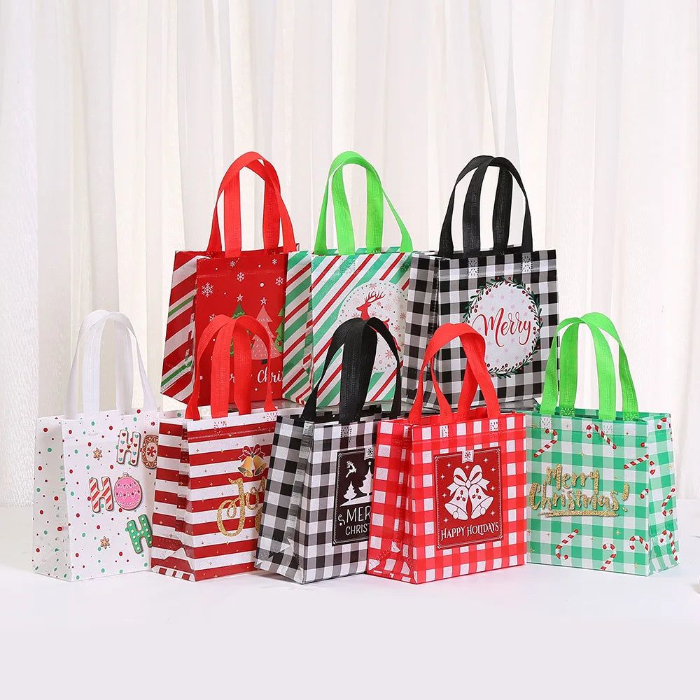 Large Christmas Non-Woven Gift Bag with Handles 20x20x9cm