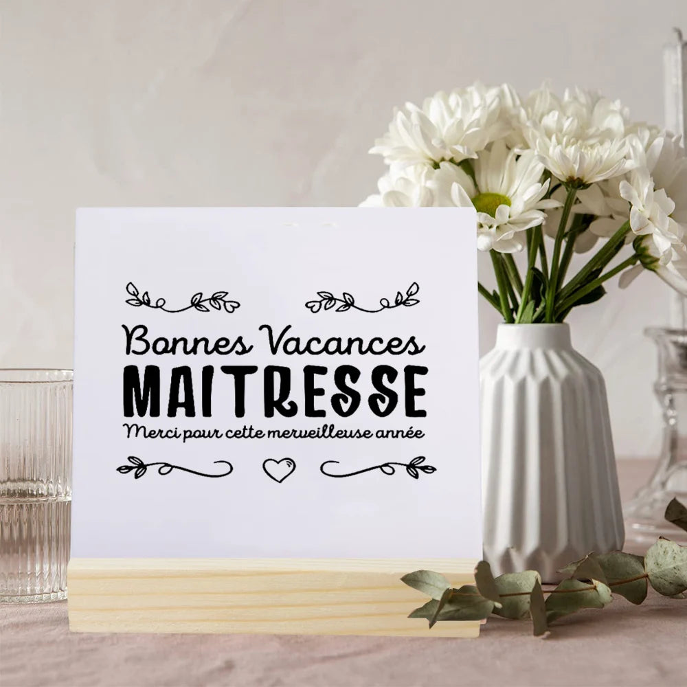 Merci Maîtresse Ceramic Plaque Sign – Teacher Thank You Gift