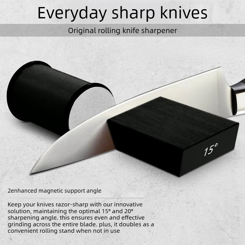 Diamond Rolling Knife Sharpener – Magnetic 15/20° Angle