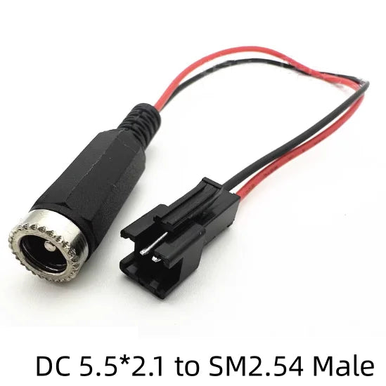 DC 5.5×2.1 Female to XH2.54 PH2.0 Battery Connector Cable 20CM