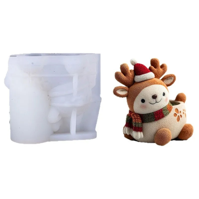 Deer Silicone Mold – DIY Candle, Plaster & Flower Pot Craft