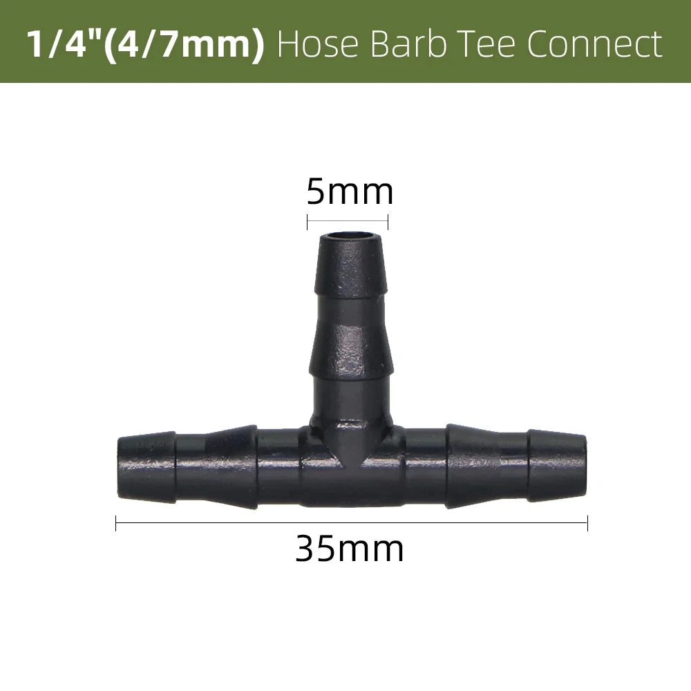 1/4" Drip Irrigation Barbed Fittings – Tees, Cross, Plug & Adaptors