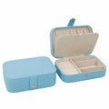 Mini PU Leather Travel Jewelry Box – Multi Compartment Organizer