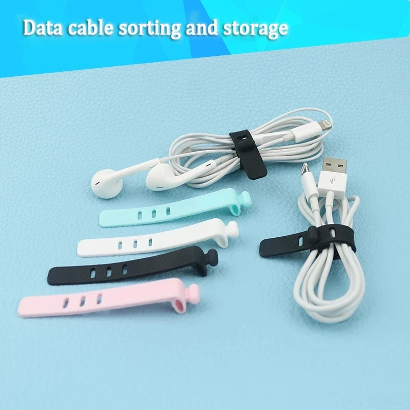 Silicone Cable Winder Clips – Earphone & Cord Organizer