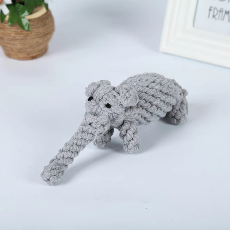 Braided Cotton Rope Dog Toy – Bite-Resistant Teeth Cleaner