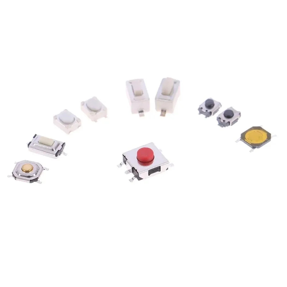 250-Piece Tactile Push Button Microswitch Set – 10 Types