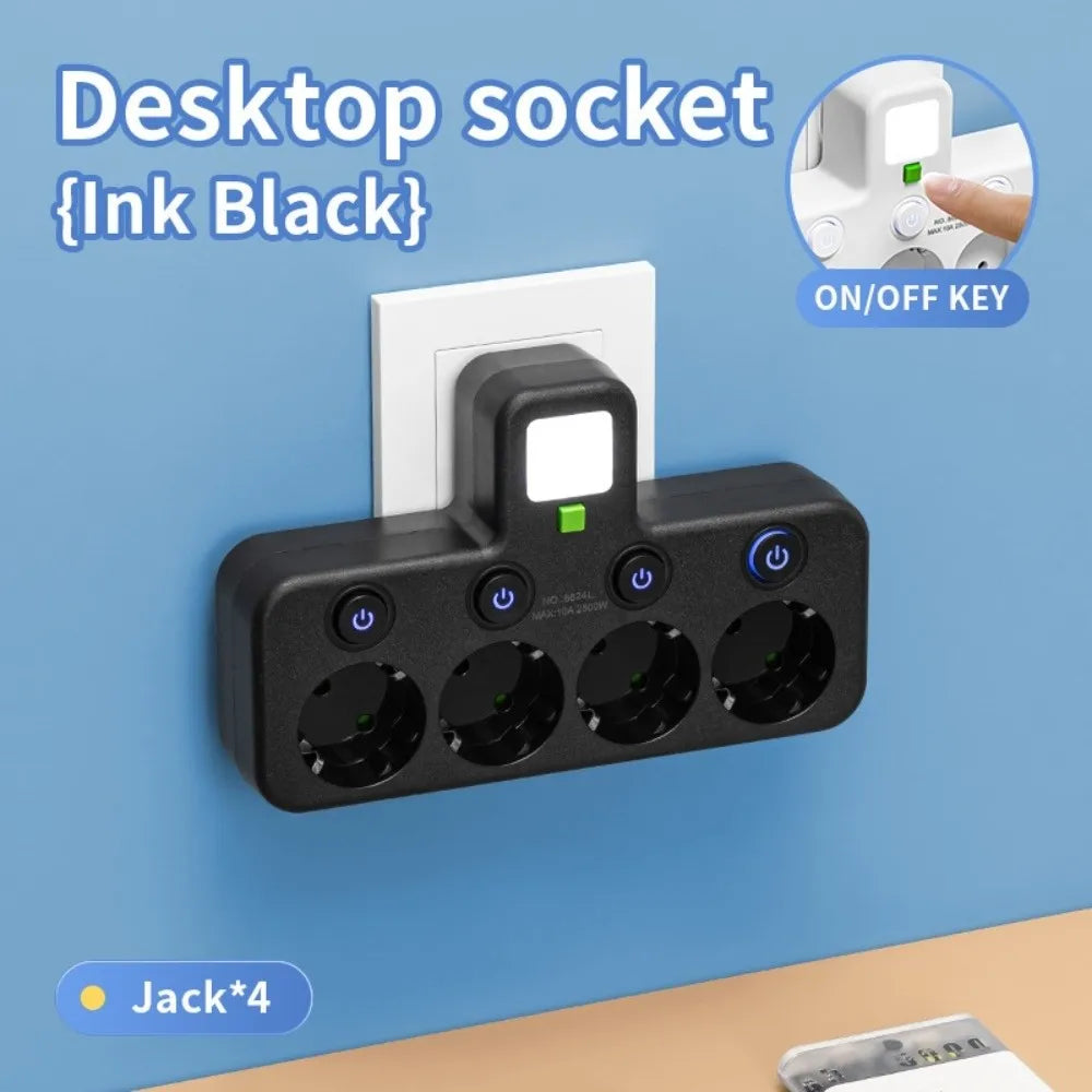 EU Wall Socket 2–5 Plugs with USB Type-C Ports | 2500W