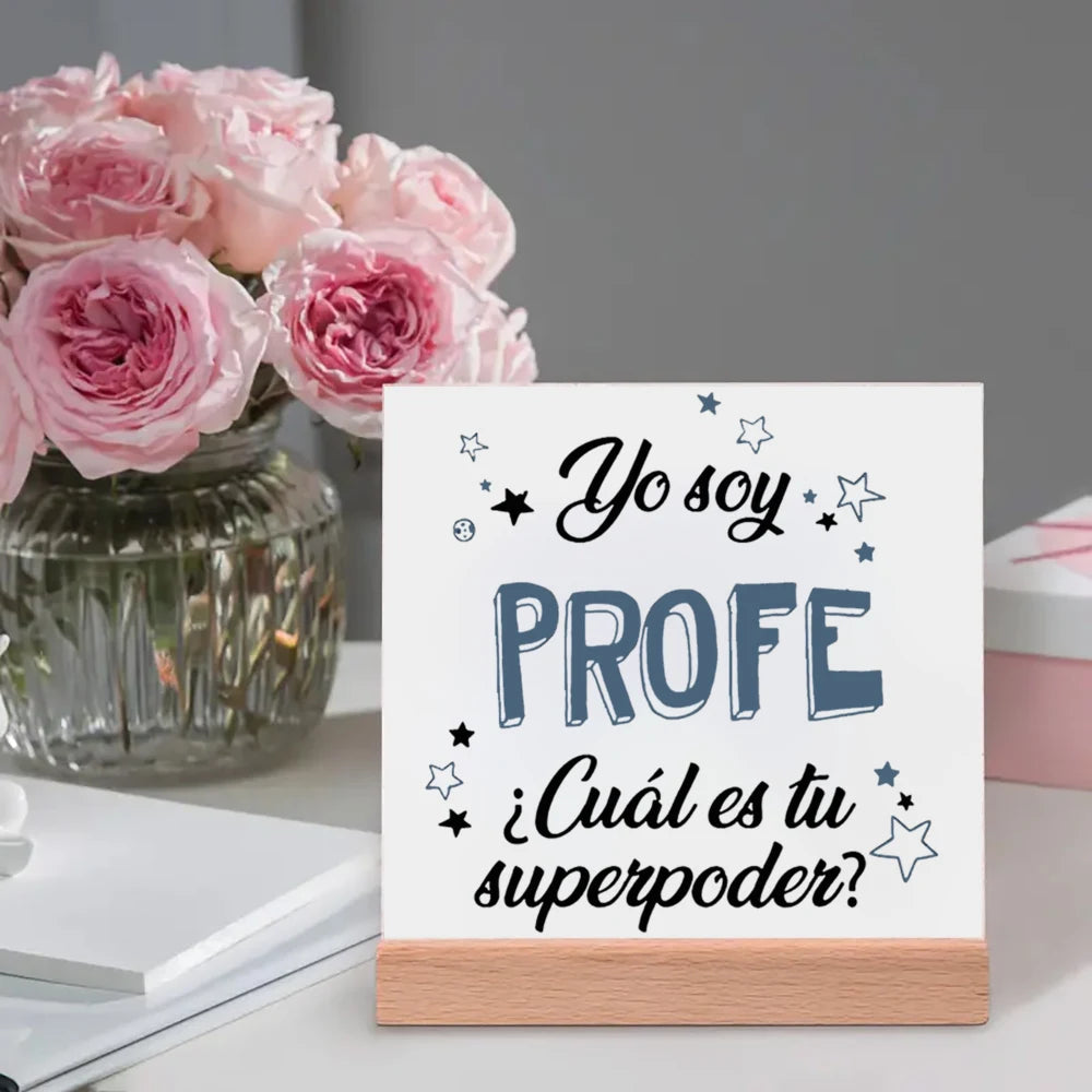 Spanish Ceramic Plaque Sign – Teacher & Graduation Gift Décor