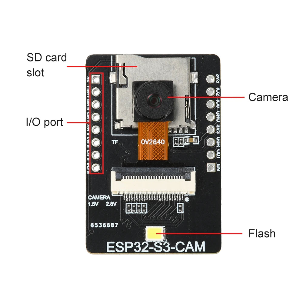 ESP32-S3-CAM Wi-Fi Bluetooth Dev Board | OV2640 Camera